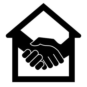 Handshake and house Stock Illustration