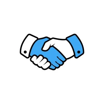 Handshake and partnership logo design template. Best deal logo design Stock Illustration