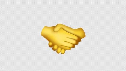 Premium PSD  Handshake emoji isolated