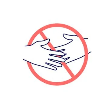 Handshake ban. No handshake Stock Illustration