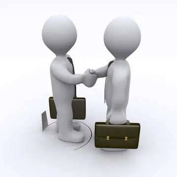 Handshake is being sabotaged Stock Illustration