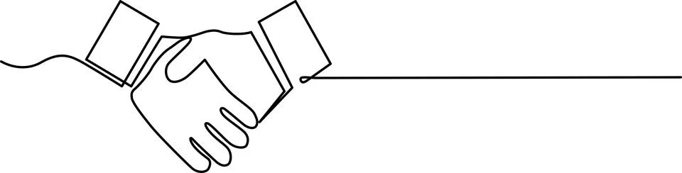 Handshake between two individuals Vector Illustrazione stock