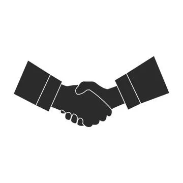 Handshake black icon Stock Illustration