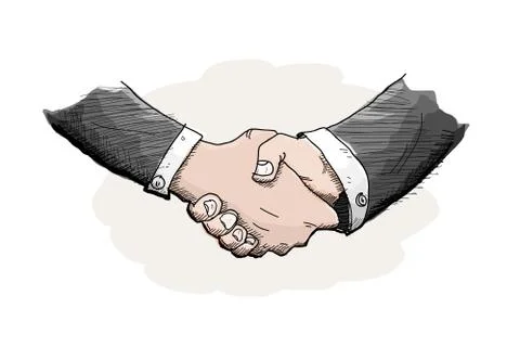Handshake With Business Partner Stock Illustration