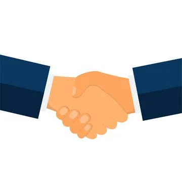 Handshake of business partners.Vector flat style illustration Stock Illustration