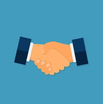 Handshake of business partners.Vector flat style illustration Stock Illustration