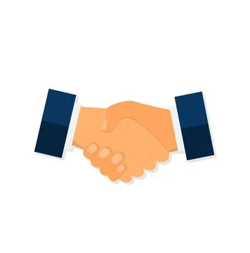 Handshake of business partners.Vector flat style illustration Stock Illustration