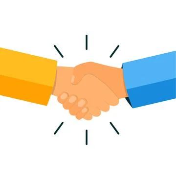 Handshake of business partners.Vector flat style illustration Stock Illustration