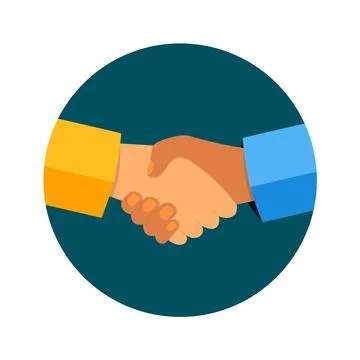 Handshake of business partners.Vector flat style illustration Stock Illustration
