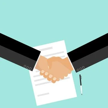 Handshake of businessmen Stock Illustration