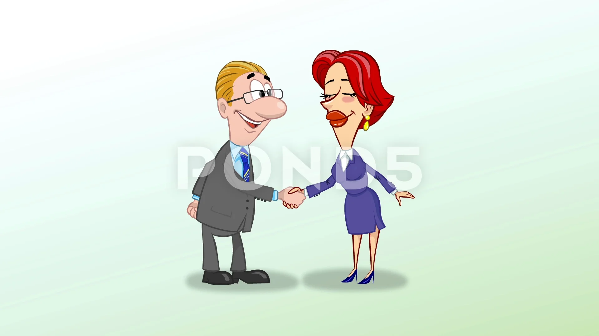 Cartoon Handshake Stock Footage ~ Royalty Free Stock Videos | Pond5