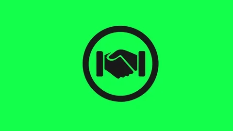 Handshake circle motion green Stock Footage 100876969