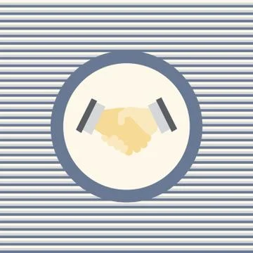 Handshake color flat icon Stock Illustration