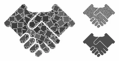 Handshake Composition Icon of Trembly Items Stockillustratie