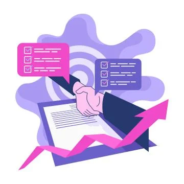 Handshake - Conclusion of agreement Stock Illustration