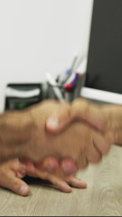 Handshake Demonstrating Agreement Stock Footage 316202980