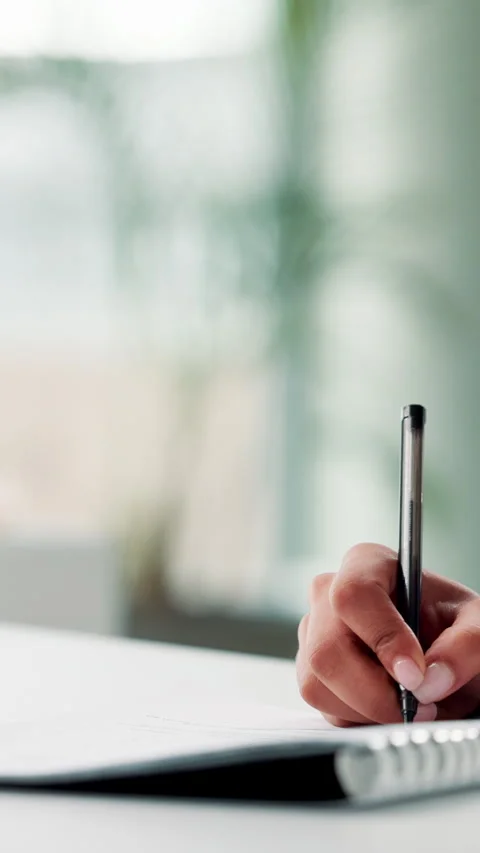 Handshake, document and signature at office with contract, hiring or onboarding Stock Footage 321808080