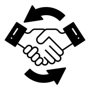 Handshake Dualtone Icon Stock Illustration