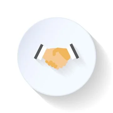 Handshake flat icon Stock Illustration