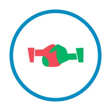 Handshake flat style icon Stock Illustration