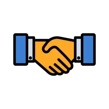 Handshake flat style icon Stock Illustration