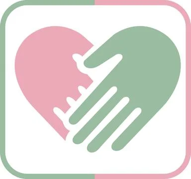 Handshake Forming Shape Of Love Heart Stock Illustration