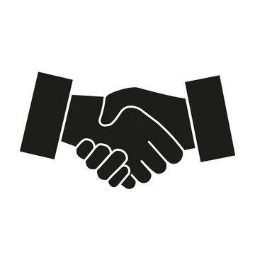 Handshake glyph icon. Simple solid style for web and app. Handshake, business Stock Illustration
