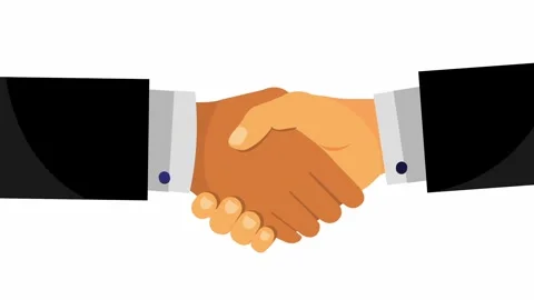 Handshake on a green background animation (Chroma key). Stock Footage 282072874