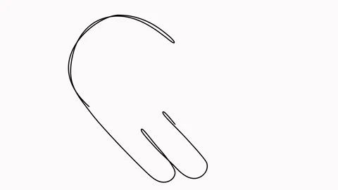 Handshake in heart shape continuous line drawing animation. Stock Footage 302091154
