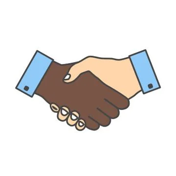 Handshake icon colored Stock Illustration