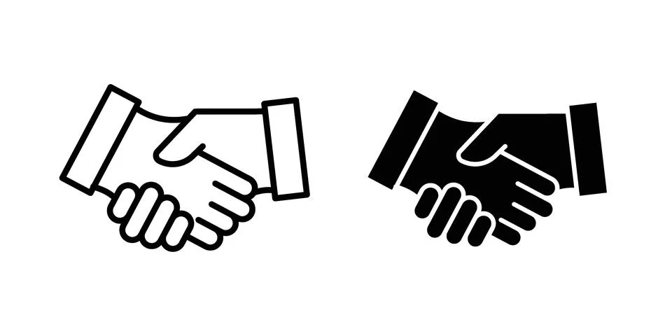 Handshake icon concept. best for web design Stock Illustration