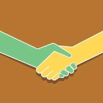 Handshake icon design Stock Illustration