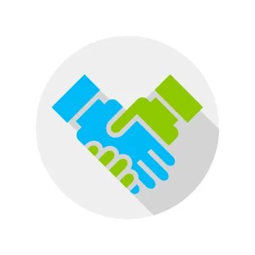 Handshake icon. Flat design Stock Illustration
