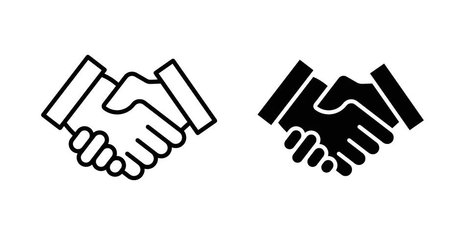 Handshake icon graphic element. web icon set Stock Illustration