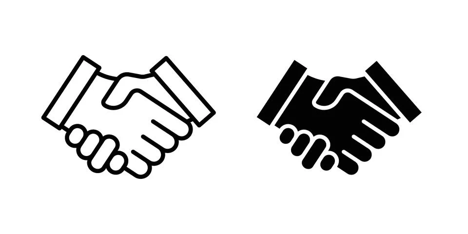Handshake icon graphic element. web icon set Stock Illustration