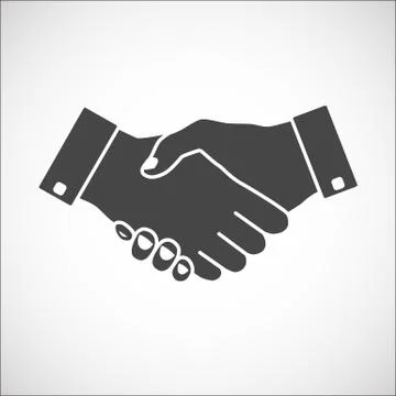 Handshake icon gray Stock Illustration