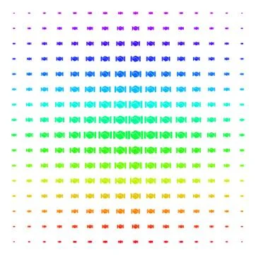 Handshake Icon halftone Spectrum pattern Stock Illustration