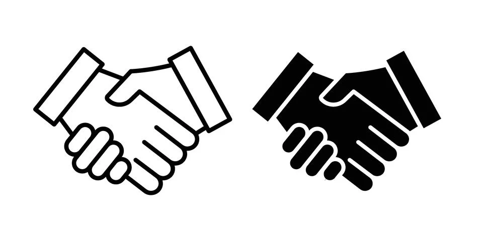Handshake icon Illustration set. Vector Eps10 for apps Stock Illustration