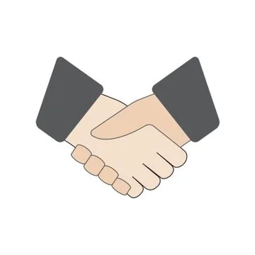 Handshake icon or sign. Vector illustration for business and finance. Stock Illustration