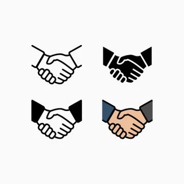 Handshake icon simple vector illustration. Deal or partner agreement symbol Ilustración de archivo