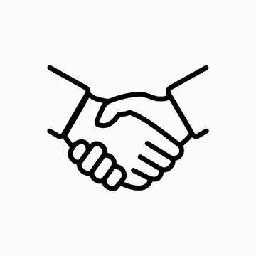 Handshake icon simple vector illustration. Deal or partner agreement symbol Ilustración de archivo