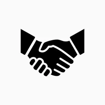 Handshake icon simple vector illustration. Deal or partner agreement symbol Ilustración de archivo