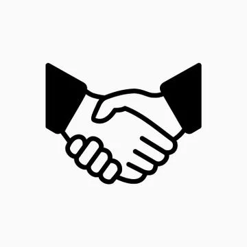 Handshake icon simple vector illustration. Deal or partner agreement symbol Ilustración de archivo