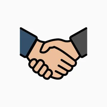 Handshake icon simple vector illustration. Deal or partner agreement symbol Ilustración de archivo