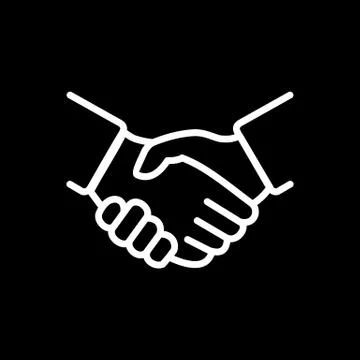 Handshake icon simple vector illustration. Deal or partner agreement symbol Ilustración de archivo