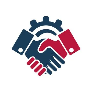Handshake icon vector art illustration isolated United States elections candidat Stock Illustration