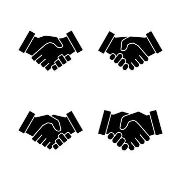 Handshake icon vector. business handshake sign and symbol. contact agreement Stock Illustration