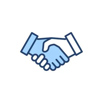 Handshake icon vector. business handshake sign and symbol. contact agreement Stock Illustration