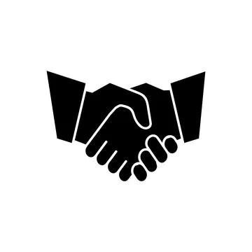 Handshake icon vector. business handshake sign and symbol. contact agreement Illustrazione stock