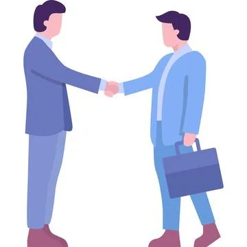 Handshake icon vector business men shaking hands Stock Illustration